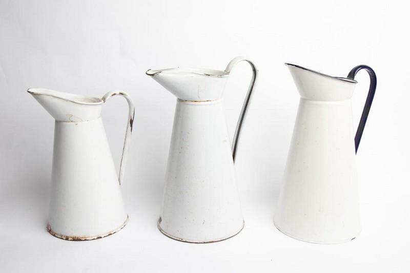 Hospital Jugs in Enamel (priced individually)